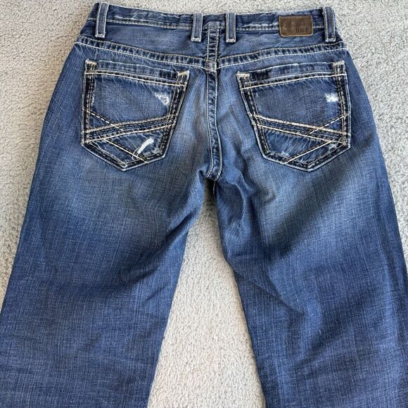 BKE Jeans Men’s 32R 32x30 Carter Bootleg Blue Stretch Med Wash Denim Cowboy - Picture 9 of 11